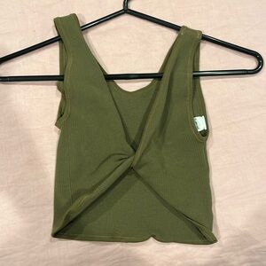 Sexy urban outfitters out from under crop tank top green